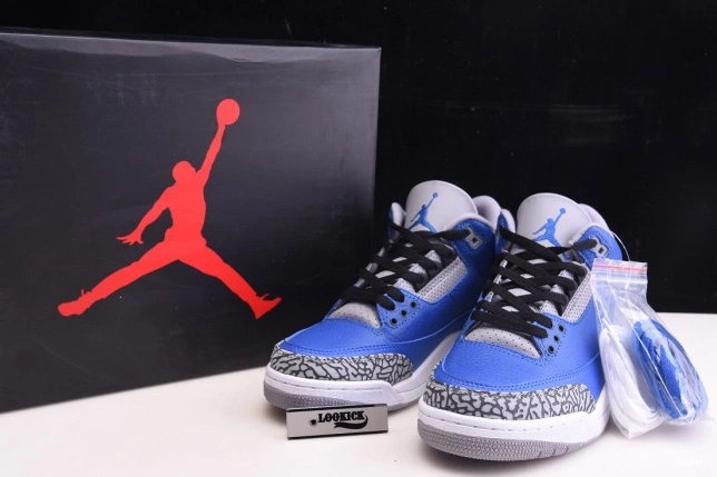 Bmlin Jordan Royal' CT8532 Retro Air 3 'Varsity 400 - 0824